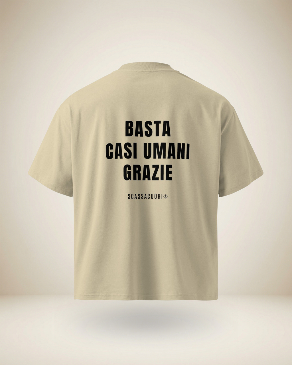 T-SHIRT BASTA CASI UMANI, GRAZIE (B/P)