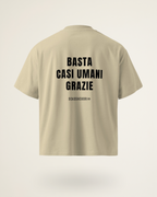 T-SHIRT BASTA CASI UMANI, GRAZIE (B/P)
