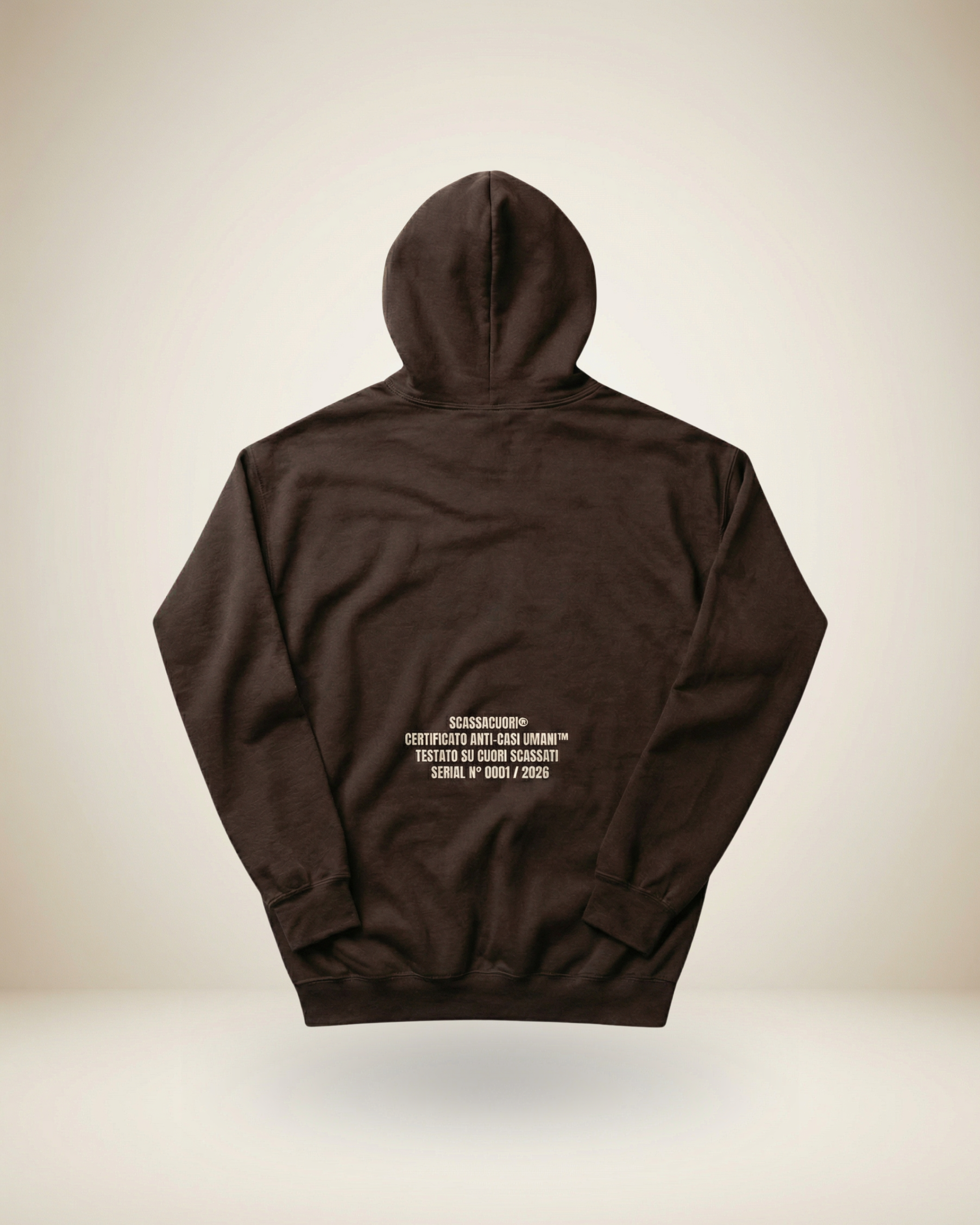 HOODIE BASTA CASI UMANI GRAZIE - FRONTE