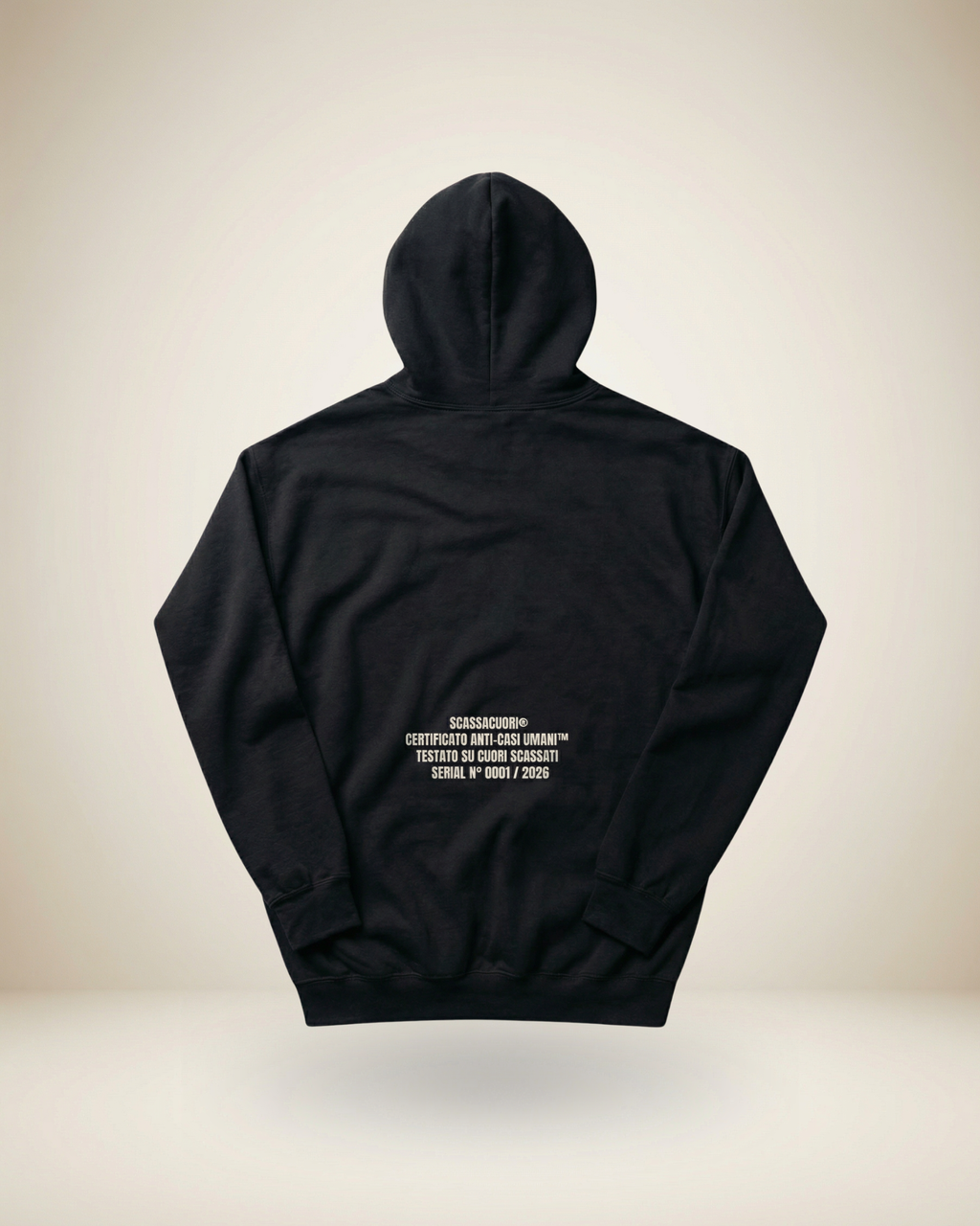 HOODIE BASTA CASI UMANI GRAZIE - FRONTE