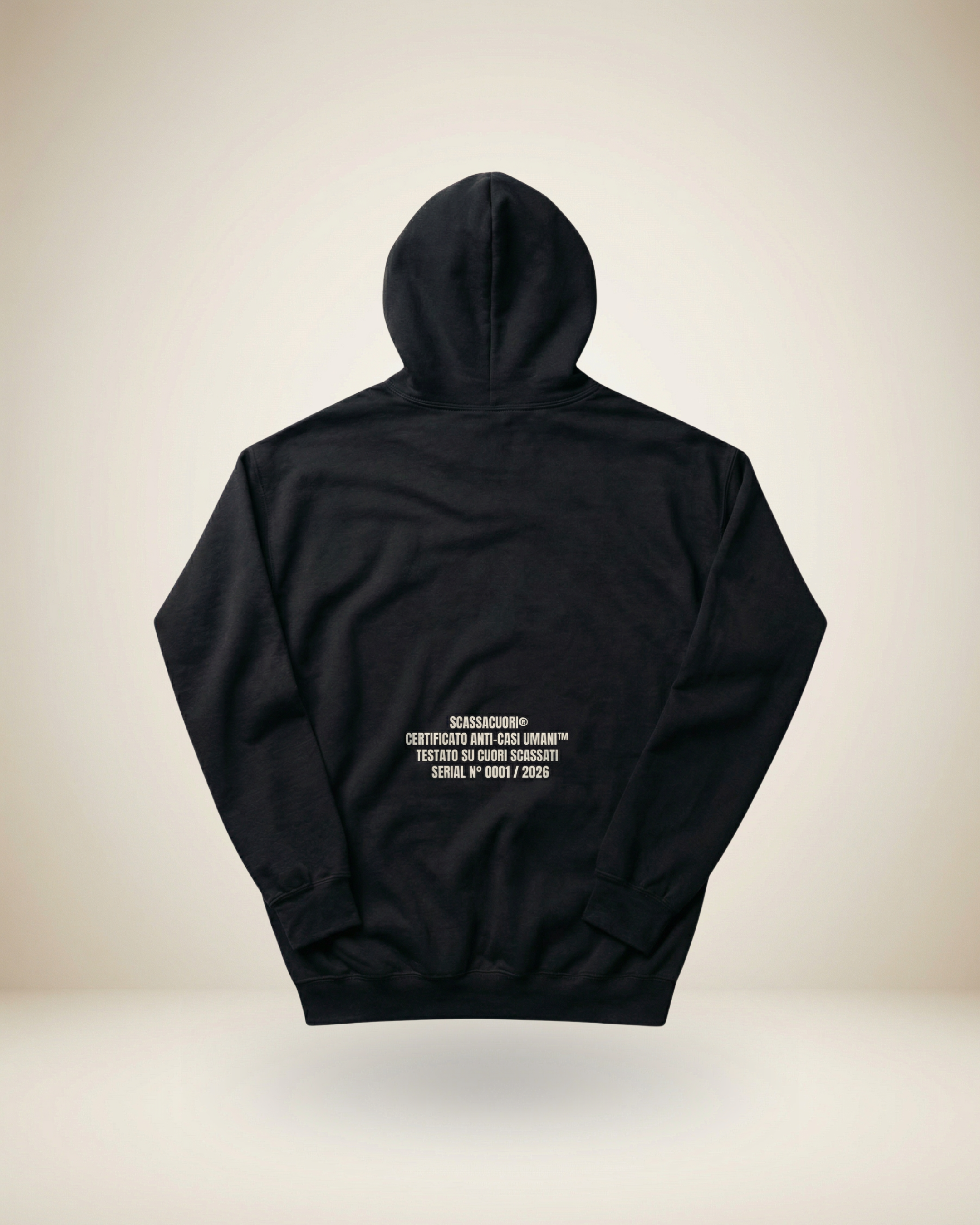 HOODIE BASTA CASI UMANI GRAZIE - FRONTE