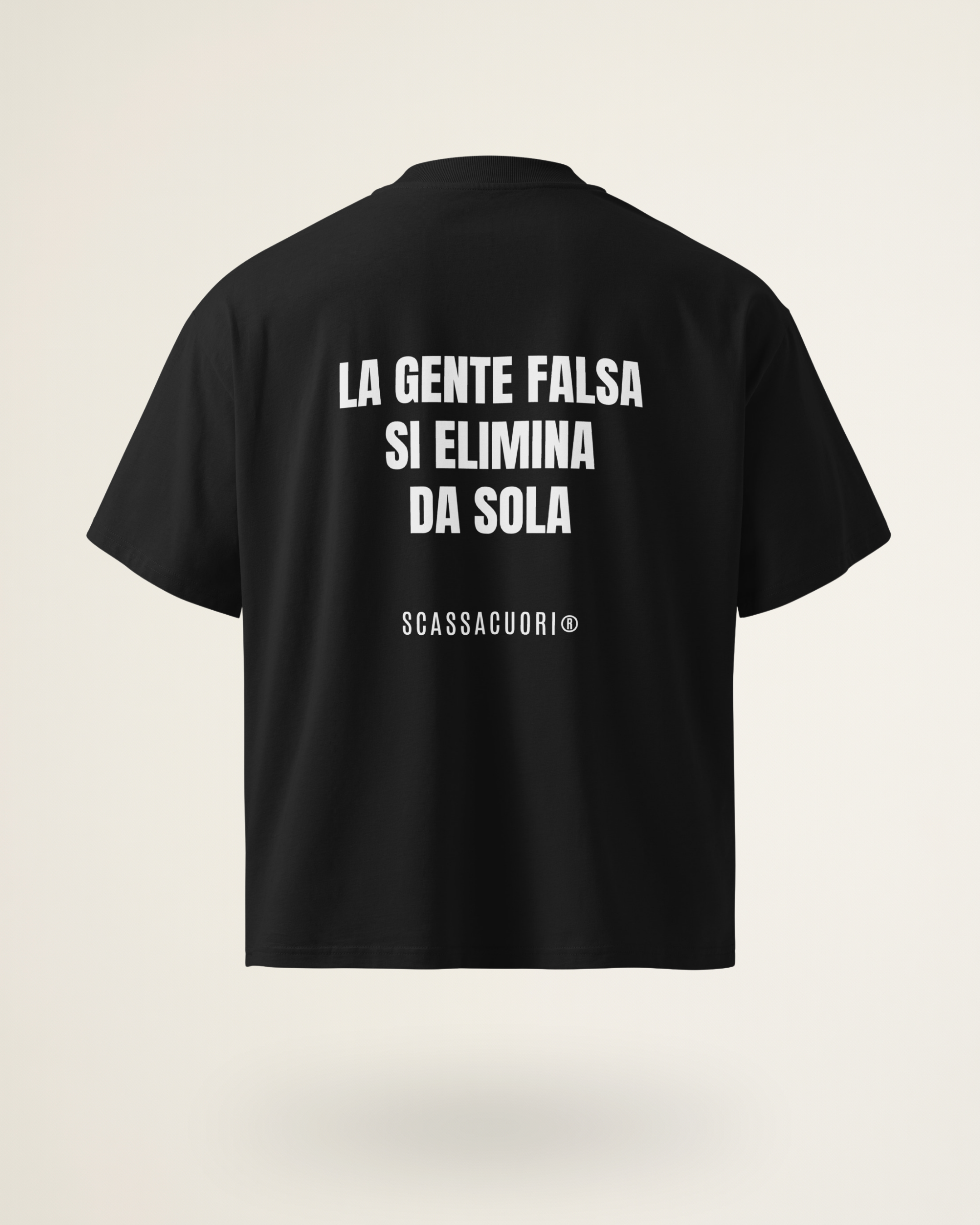T-SHIRT LA GENTE FALSA SI ELIMINA DA SOLA