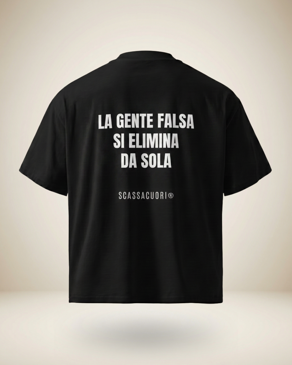 T-SHIRT LA GENTE FALSA SI ELIMINA DA SOLA