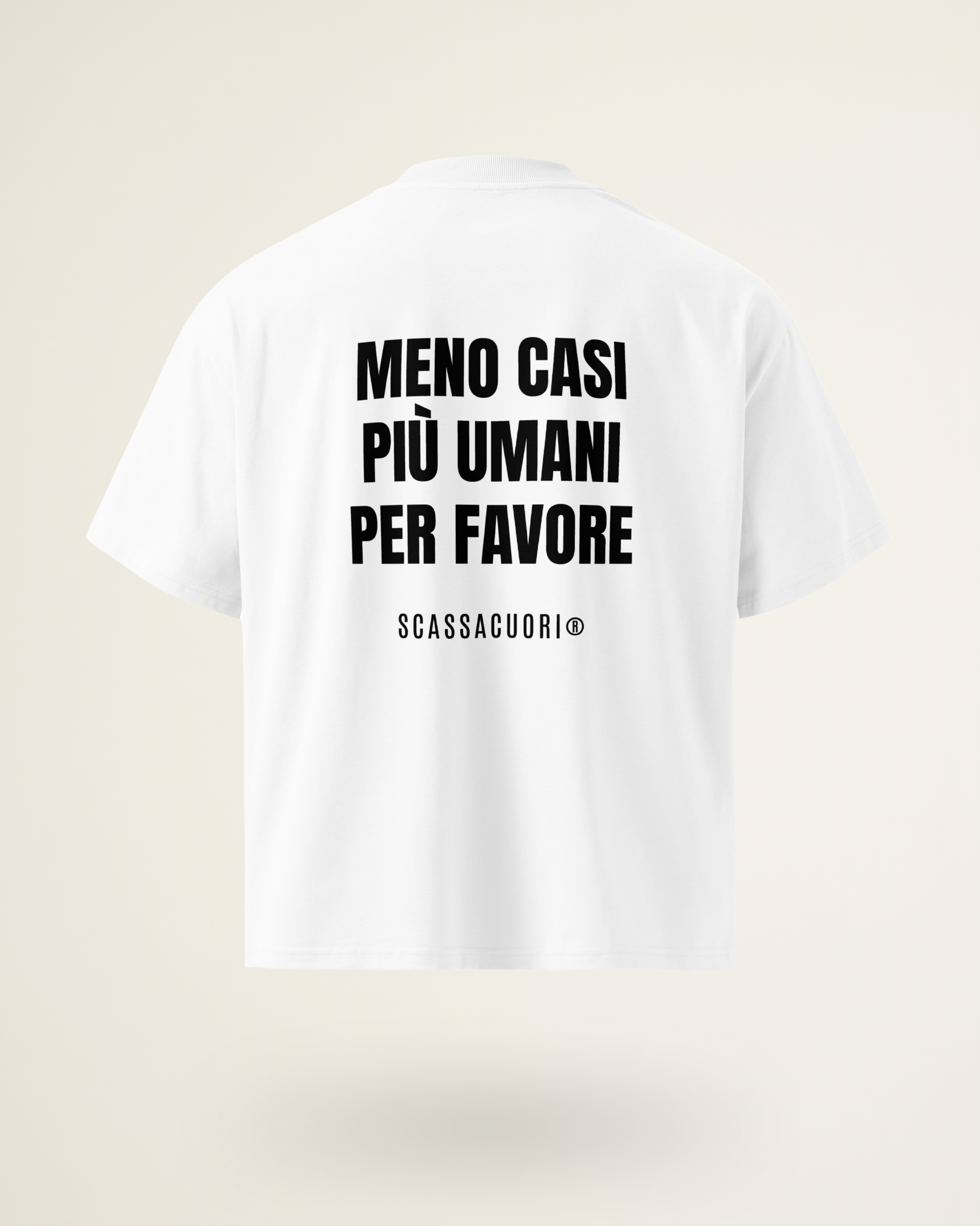 T-SHIRT MENO CASI PIU' UMANI PER FAVORE