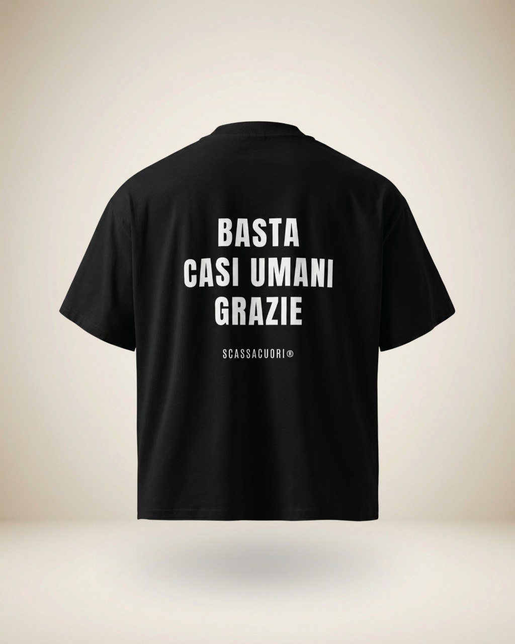 T-SHIRT BASTA CASI UMANI, GRAZIE (N)
